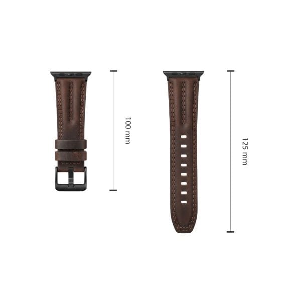 Δερμάτινο Λουράκι Apple Watch 44/45/46/49mm Tech-Protect LeatherFit Craft Brown - Image 4