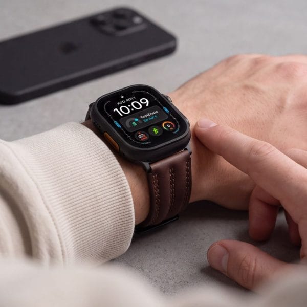 Δερμάτινο Λουράκι Apple Watch 44/45/46/49mm Tech-Protect LeatherFit Craft Brown - Image 8