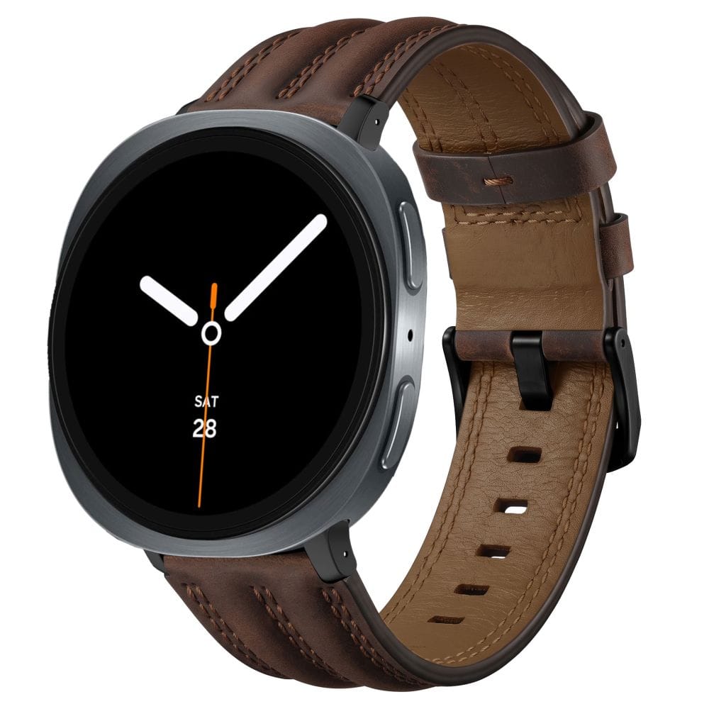 Δερμάτινο Λουράκι Samsung Galaxy Watch 8/9/Classic 40/44/46mm Tech-Protect LeatherFit Craft Brown - Image 2