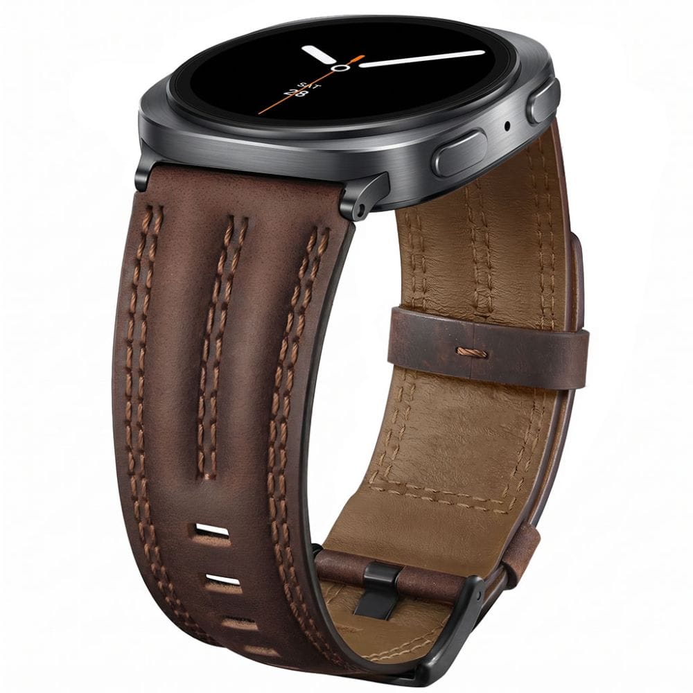 Δερμάτινο Λουράκι Samsung Galaxy Watch 8/9/Classic 40/44/46mm Tech-Protect LeatherFit Craft Brown - Image 3