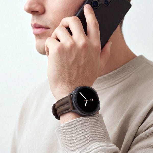 Δερμάτινο Λουράκι Samsung Galaxy Watch 8/9/Classic 40/44/46mm Tech-Protect LeatherFit Craft Brown - Image 6