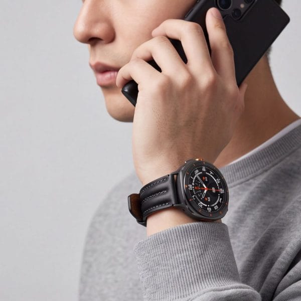 Δερμάτινο Λουράκι Samsung Galaxy Watch Ultra / Ultra2 47mm Tech-Protect LeatherFit Craft Black - Image 6