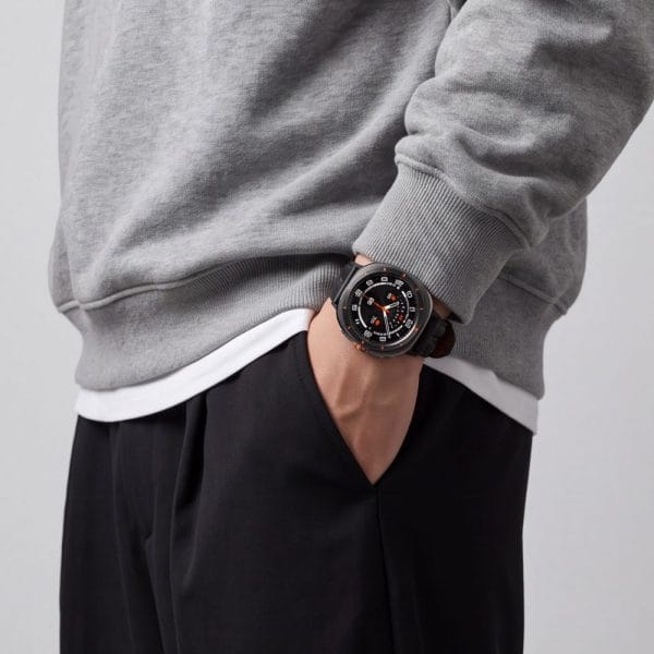 Δερμάτινο Λουράκι Samsung Galaxy Watch Ultra / Ultra2 47mm Tech-Protect LeatherFit Craft Black - Image 7
