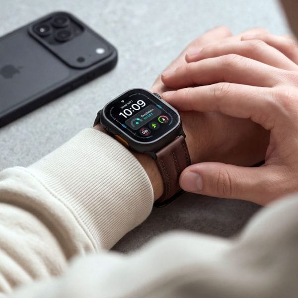 Δερμάτινο Λουράκι Samsung Galaxy Watch Ultra / Ultra2 47mm Tech-Protect LeatherFit Craft Brown - Image 8