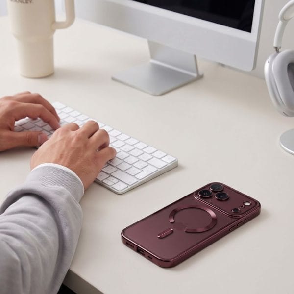 Θήκη iPhone 18 Pro Max / 17 Pro Max Tech-Protect MagFlex MagSafe Shiny Burgundy - Image 9