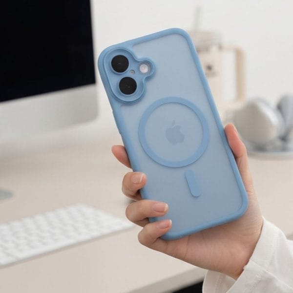 Θήκη iPhone 17 Tech-Protect MagPeak MagSafe CC Matte Mist Blue - Image 5
