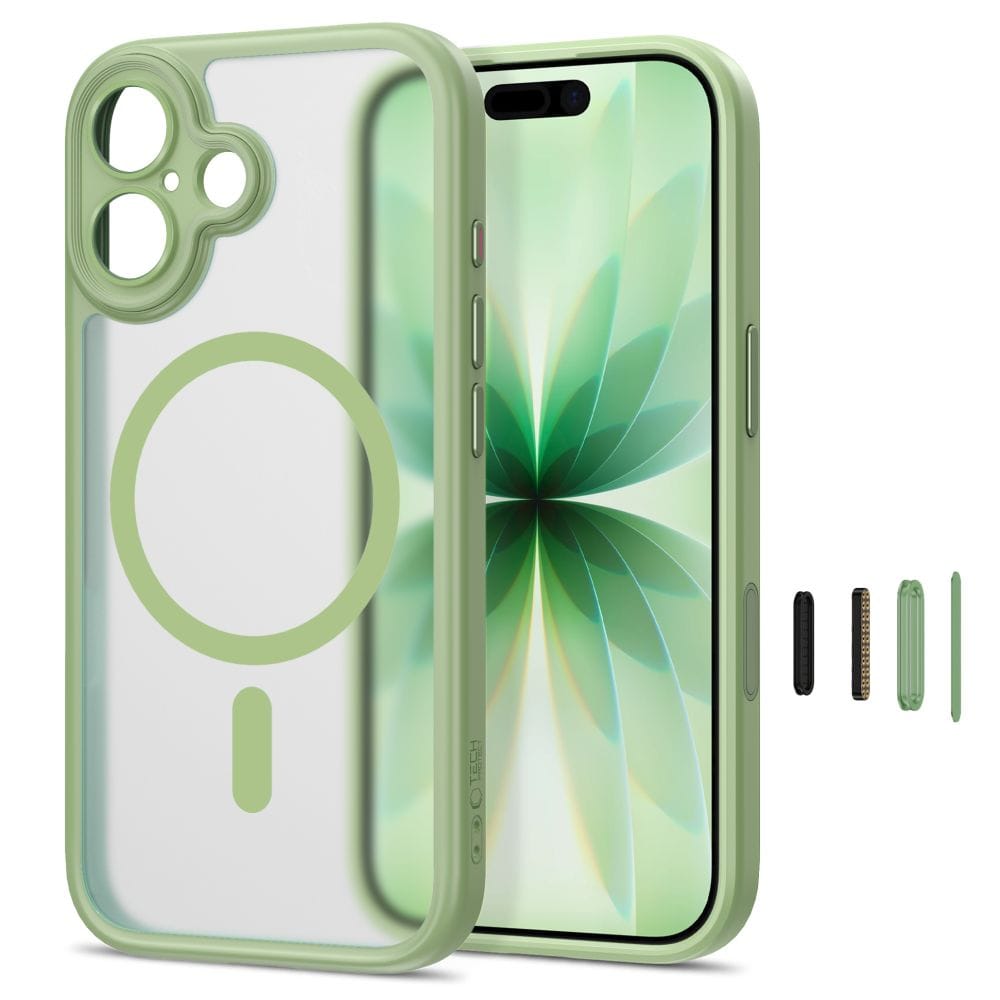 Θήκη iPhone 17 Tech-Protect MagPeak MagSafe CC Matte Sage