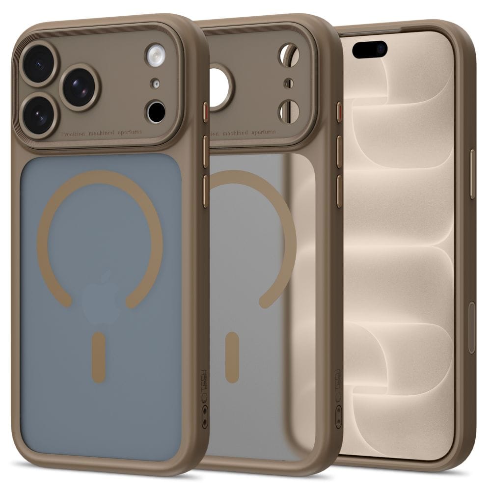 Θήκη iPhone 18 Pro / 17 Pro Tech-Protect MagPeak MagSafe CC Matte Dark Taupe