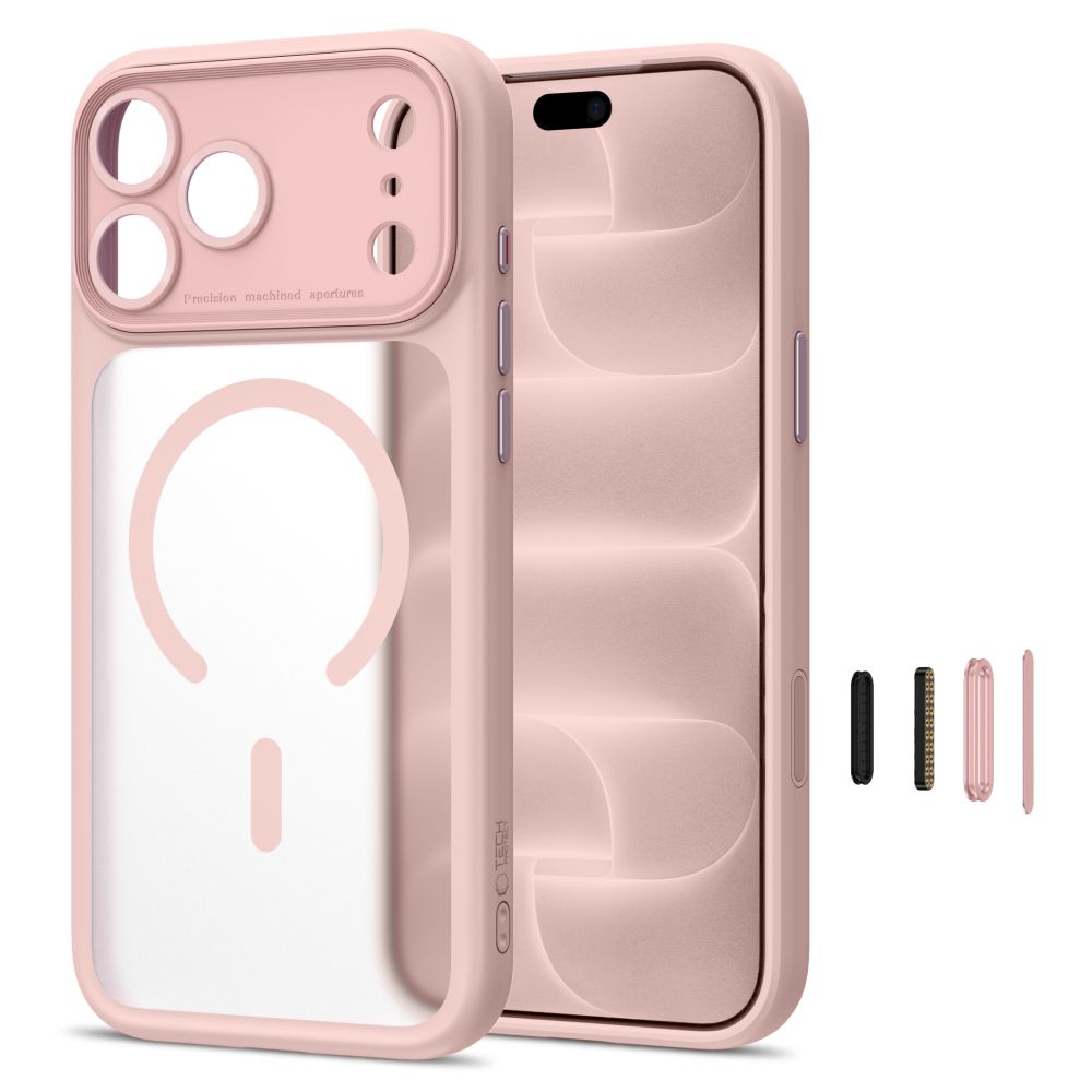 Θήκη iPhone 18 Pro / 17 Pro Tech-Protect MagPeak MagSafe CC Matte Pink - Image 2
