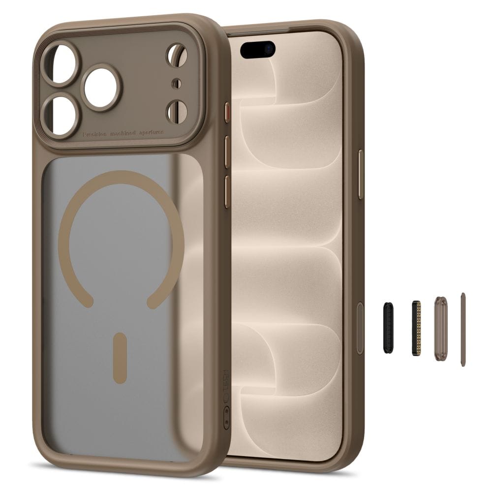 Θήκη iPhone 18 Pro Max / 17 Pro Max Tech-Protect MagPeak MagSafe CC Matte Dark Taupe - Image 2