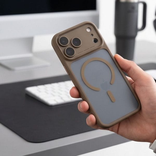 Θήκη iPhone 18 Pro Max / 17 Pro Max Tech-Protect MagPeak MagSafe CC Matte Dark Taupe - Image 9