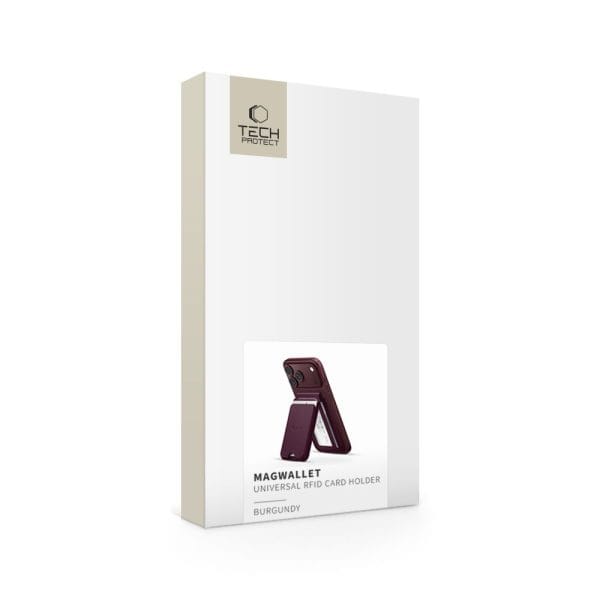 Μαγνητικό Πορτοφόλι MagSafe Tech-Protect MagWallet Stand RFID Burgundy - Image 10