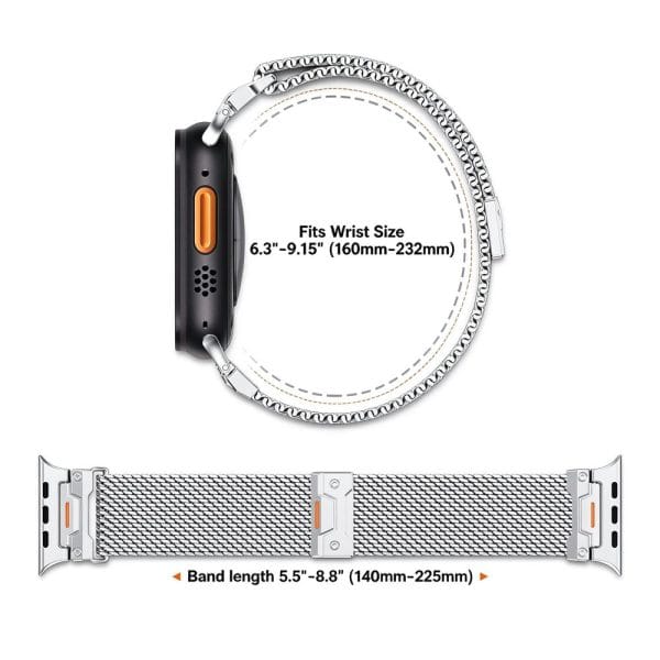 Λουράκι Apple Watch 44/45/46/49mm Tech-Protect Milano Vanguard Gunmetal - Image 4