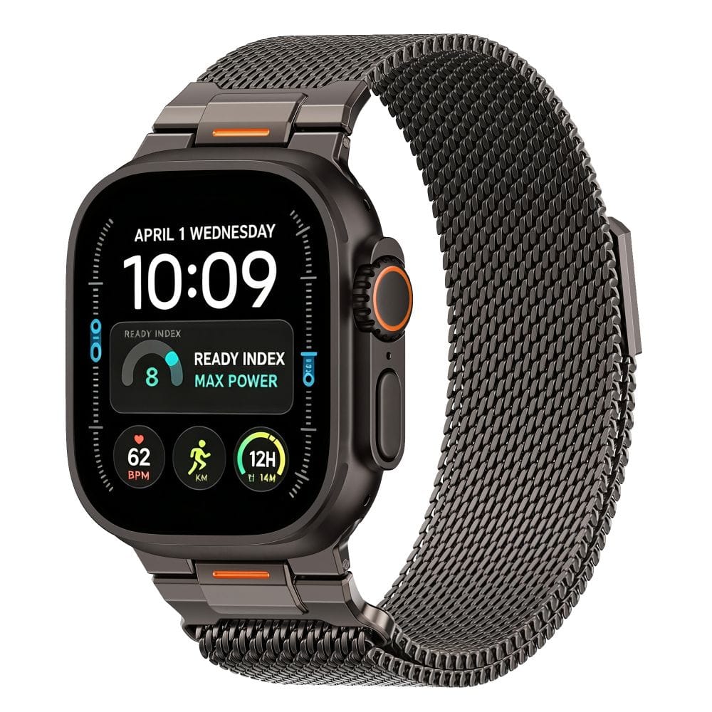 Μεταλλικό λουράκι Tech-Protect Milano Vanguard Gunmetal για Apple Watch 44/45/46/49mm με μαγνητικό κούμπωμα