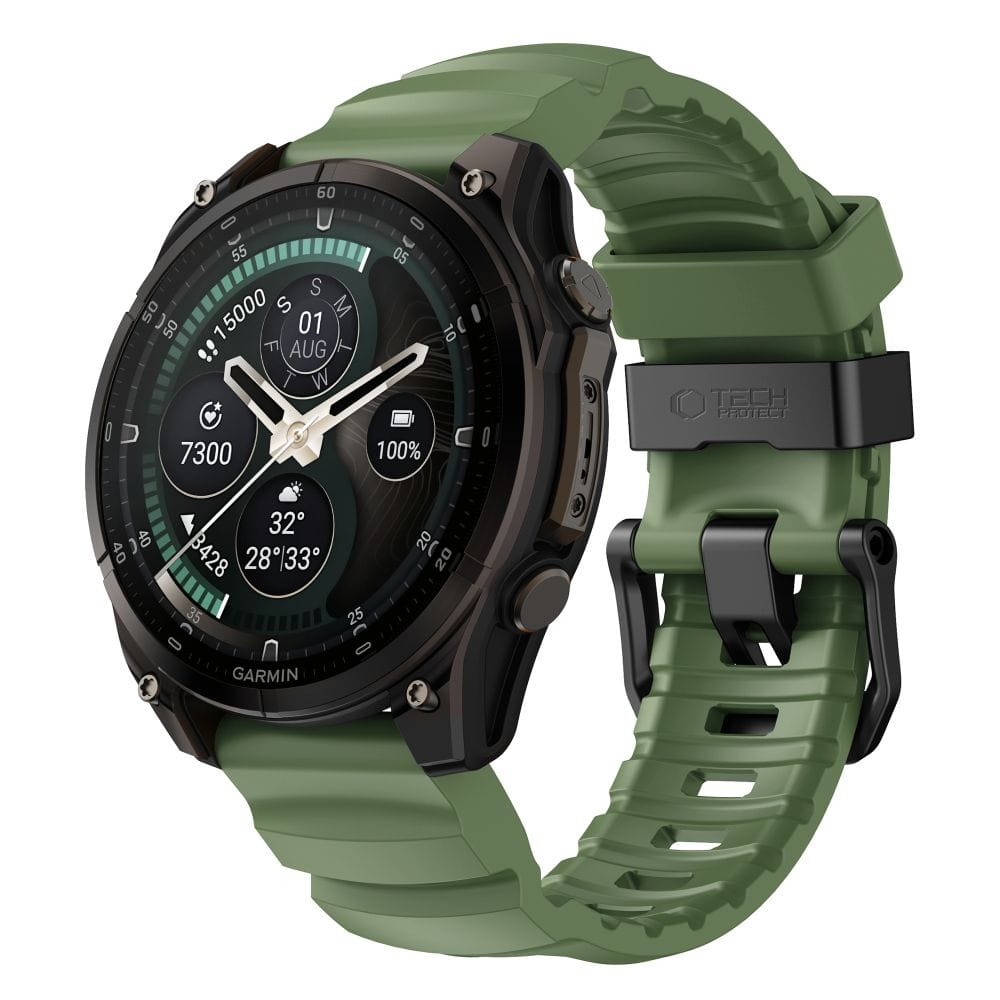 Λουράκι Garmin Fenix 5 / 6 / 6 Pro / 7 / 8 / 8 Pro / 9 / 9 Pro 47mm Tech-Protect Motion Military Green