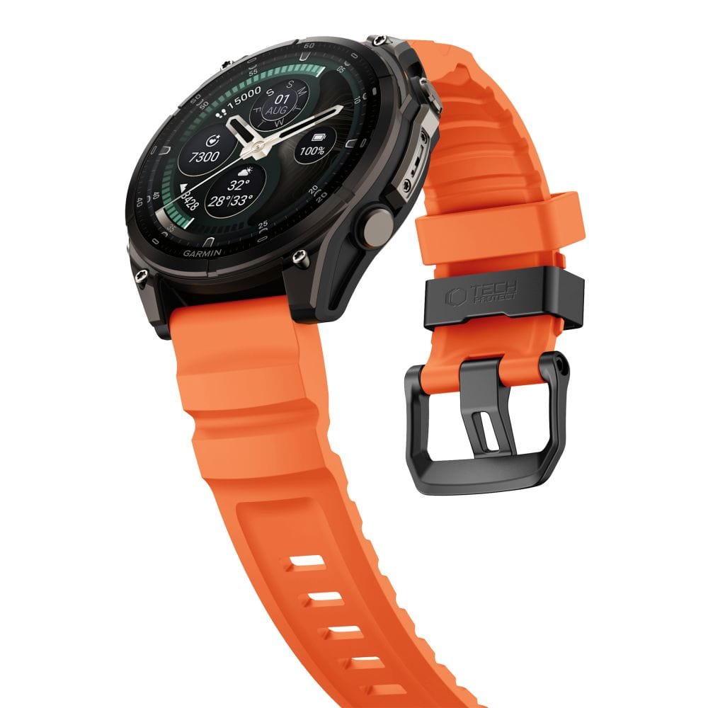 Λουράκι Garmin Fenix 5 / 6 / 6 Pro / 7 / 8 / 8 Pro / 9 / 9 Pro 47mm Tech-Protect Motion Signal Orange - Image 3
