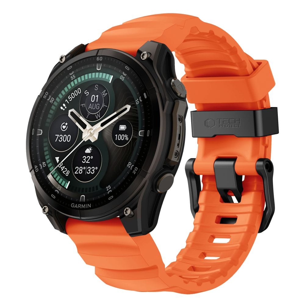 Λουράκι Garmin Fenix 5 / 6 / 6 Pro / 7 / 8 / 8 Pro / 9 / 9 Pro 47mm Tech-Protect Motion Signal Orange