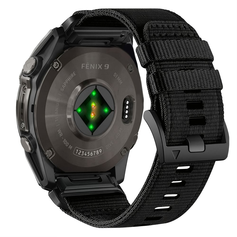 Λουράκι Garmin Fenix 5 / 6 / 6 Pro / 7 / 8 / 8 Pro / 9 / 9 Pro 47mm Tech-Protect Nylon Classic Black - Image 2