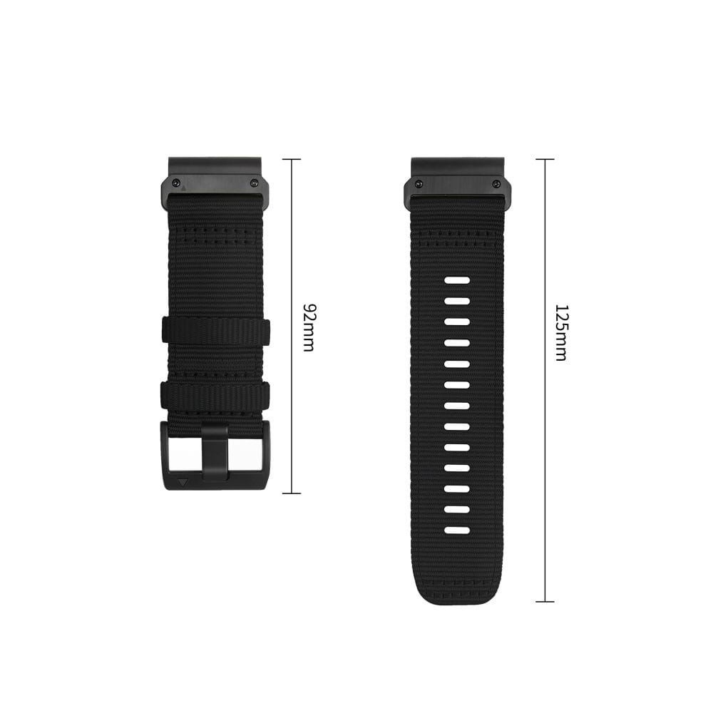 Λουράκι Garmin Fenix 5 / 6 / 6 Pro / 7 / 8 / 8 Pro / 9 / 9 Pro 47mm Tech-Protect Nylon Classic Black - Image 3