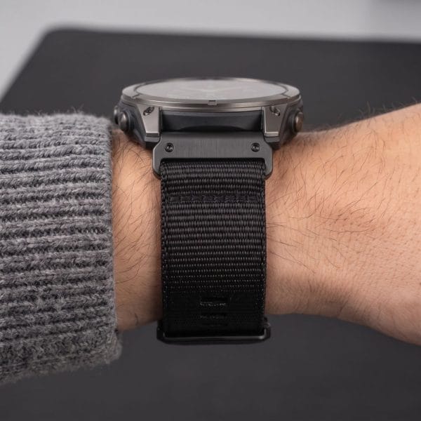 Λουράκι Garmin Fenix 5 / 6 / 6 Pro / 7 / 8 / 8 Pro / 9 / 9 Pro 47mm Tech-Protect Nylon Classic Black - Image 7