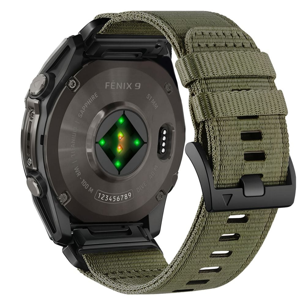 Λουράκι Garmin Fenix 5 / 6 / 6 Pro / 7 / 8 / 8 Pro / 9 / 9 Pro 47mm Tech-Protect Nylon Classic Military Green - Image 2