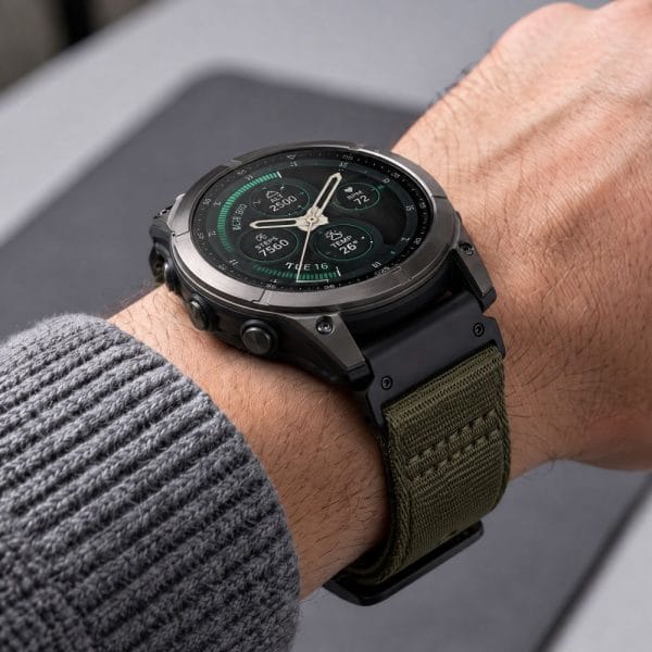 Λουράκι Garmin Fenix 5 / 6 / 6 Pro / 7 / 8 / 8 Pro / 9 / 9 Pro 47mm Tech-Protect Nylon Classic Military Green - Image 6
