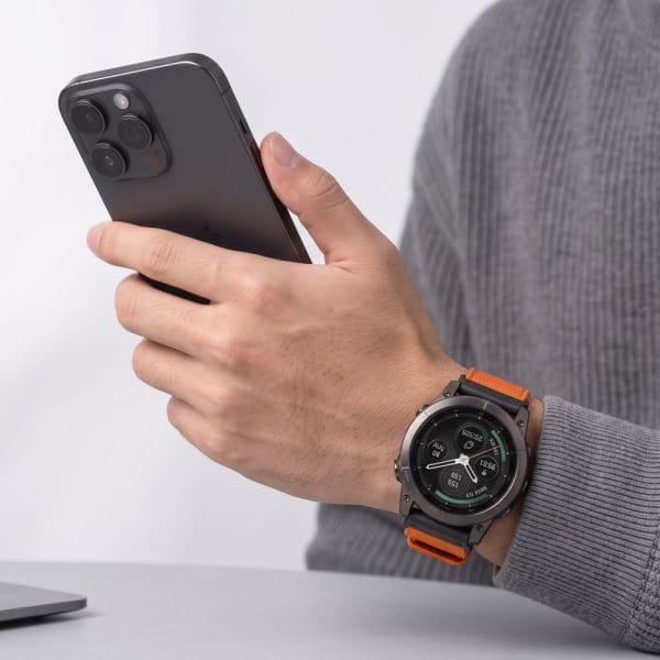 Λουράκι Garmin Fenix 5 / 6 / 6 Pro / 7 / 8 / 8 Pro / 9 / 9 Pro 47mm Tech-Protect Nylon Classic Signal Orange - Image 4
