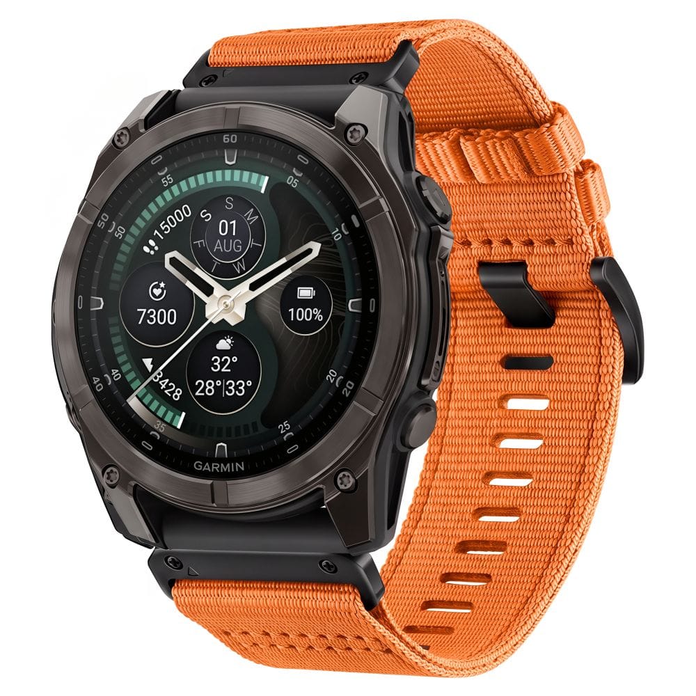 Λουράκι Garmin Fenix 5 6 6 Pro 7 8 8 Pro 9 9 Pro 47mm Tech-Protect Nylon Classic Signal Orange