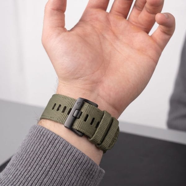 Λουράκι Garmin Fenix 5X / 5X Plus / 6X / 6X Pro / 7X / 8 / 8 Pro / 9 / 9 Pro 51mm Tech-Protect Nylon Classic Military Green - Image 5