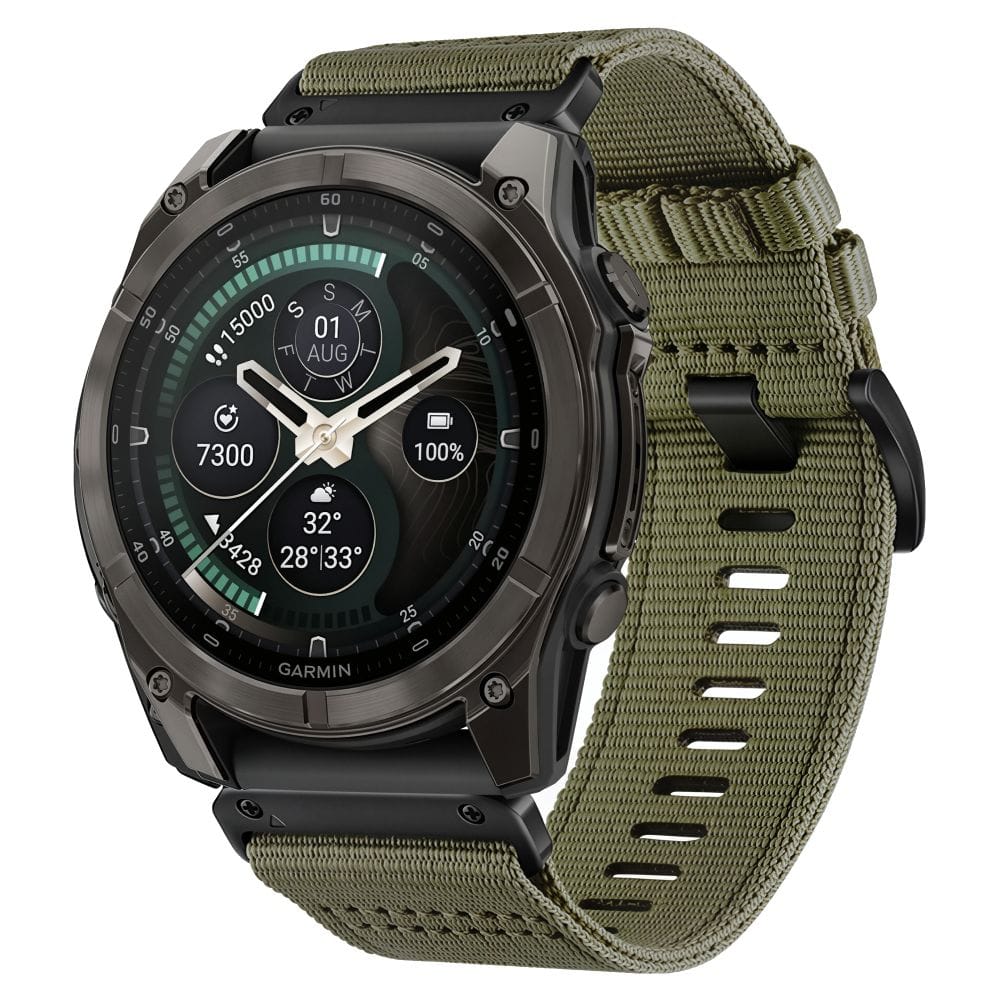 Λουράκι Garmin Fenix 5X 5X Plus 6X 6X Pro 7X 8 8 Pro 9 9 Pro 51mm Tech-Protect Nylon Classic Military Green