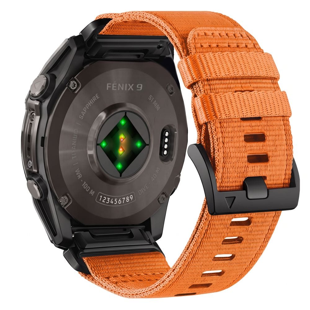 Λουράκι Garmin Fenix 5X / 5X Plus / 6X / 6X Pro / 7X / 8 / 8 Pro / 9 / 9 Pro 51mm Tech-Protect Nylon Classic Signal Orange - Image 2