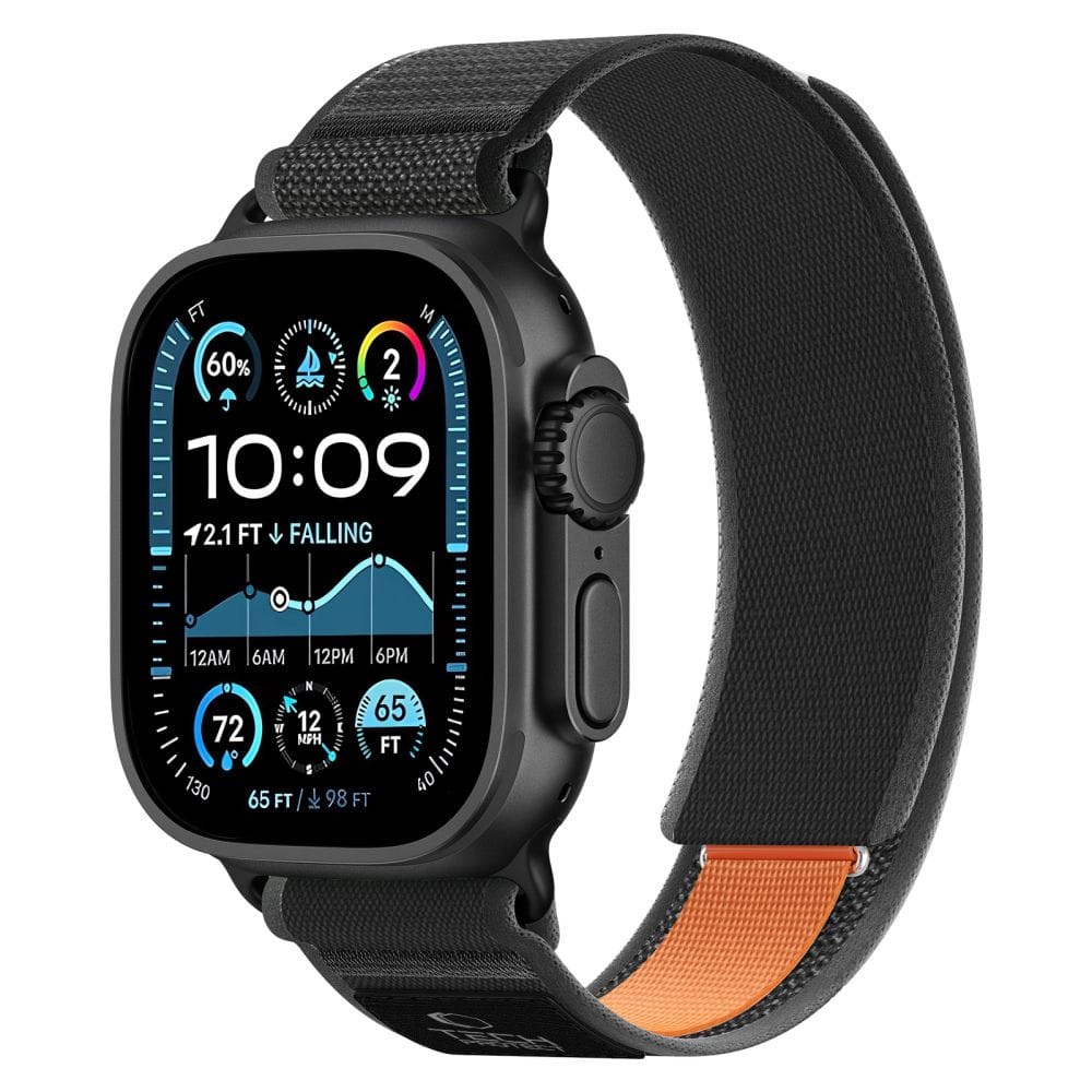 Λουράκι Apple Watch 44/45/46/49mm Tech-Protect Nylon Elite Black/Orange - Image 2
