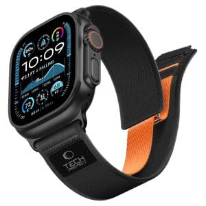 Λουράκι Apple Watch 44/45/46/49mm Tech-Protect Nylon Elite Black/Orange