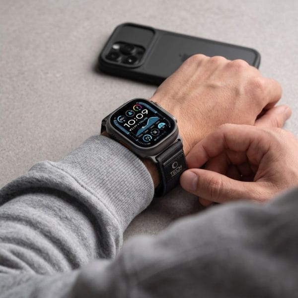 Λουράκι Apple Watch 44/45/46/49mm Tech-Protect Nylon Elite Black/Orange - Image 6