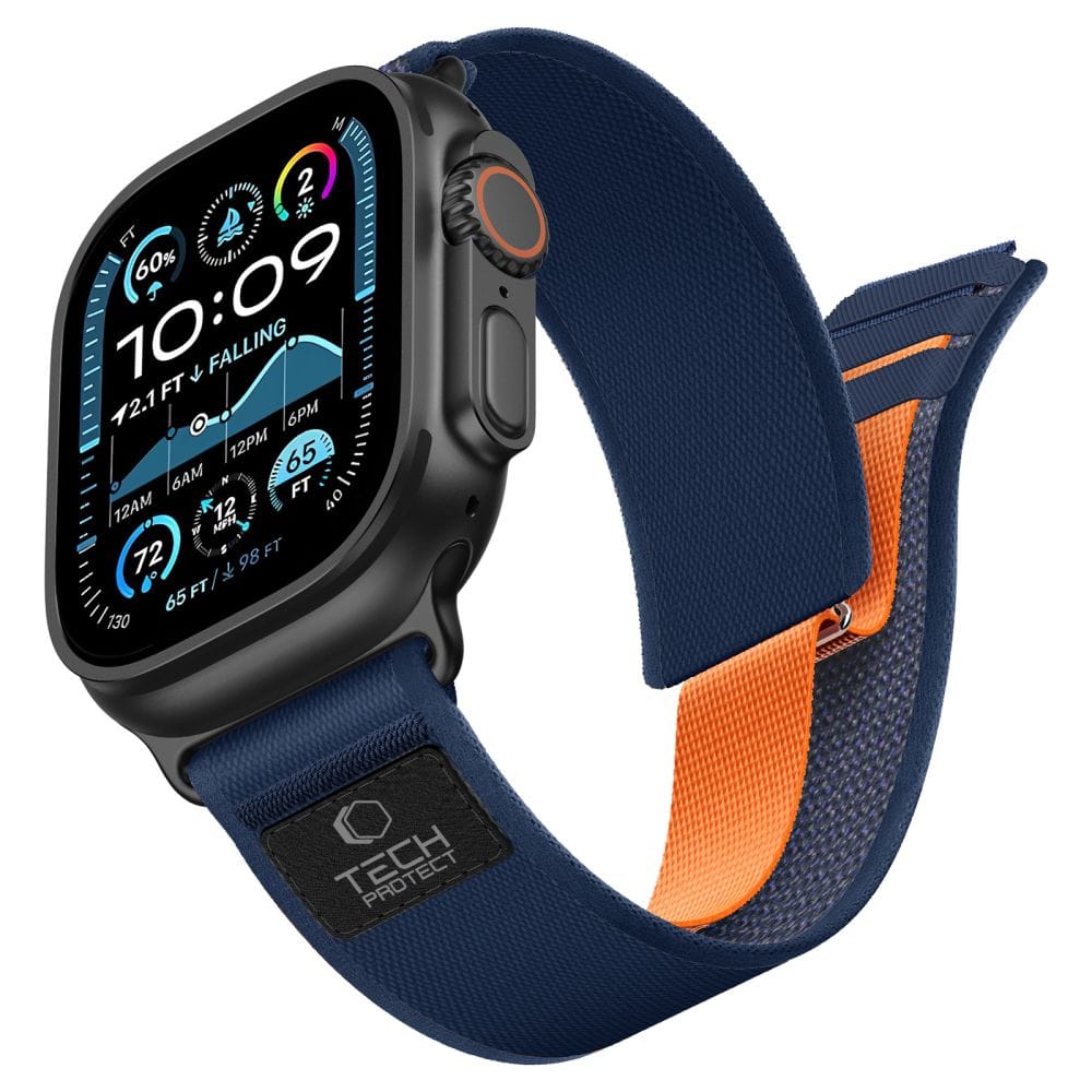 Λουράκι Apple Watch 44/45/46/49mm Tech-Protect Nylon Elite Navy/Orange