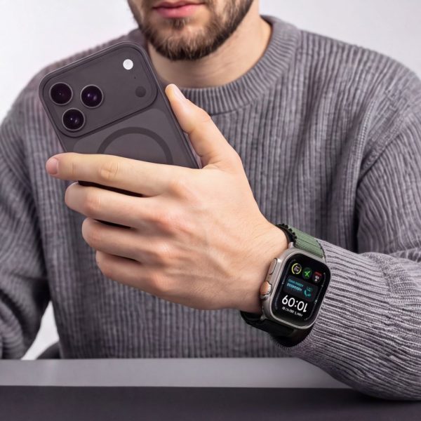 Λουράκι Apple Watch 44/45/46/49mm Tech-Protect Nylon Pro Black / Green - Image 4