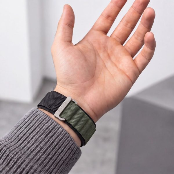 Λουράκι Apple Watch 44/45/46/49mm Tech-Protect Nylon Pro Black / Green - Image 5