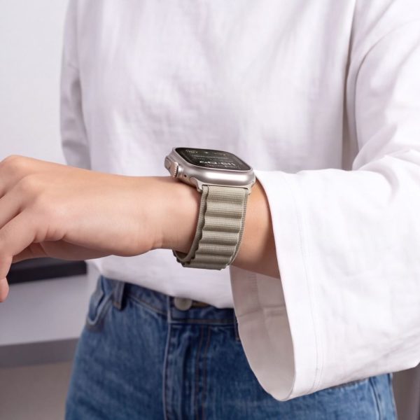 Λουράκι Apple Watch 44/45/46/49mm Tech-Protect Nylon Pro Titanium/Olive - Image 7
