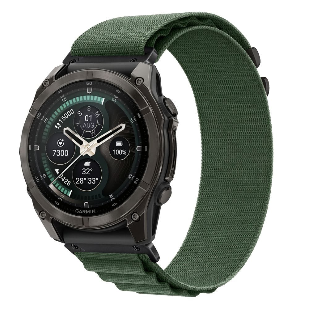 Λουράκι Garmin Fenix 5 / 6 / 6 Pro / 7 / 8 / 8 Pro / 9 / 9 Pro 47mm Tech-Protect Nylon Pro Military Green - Image 2