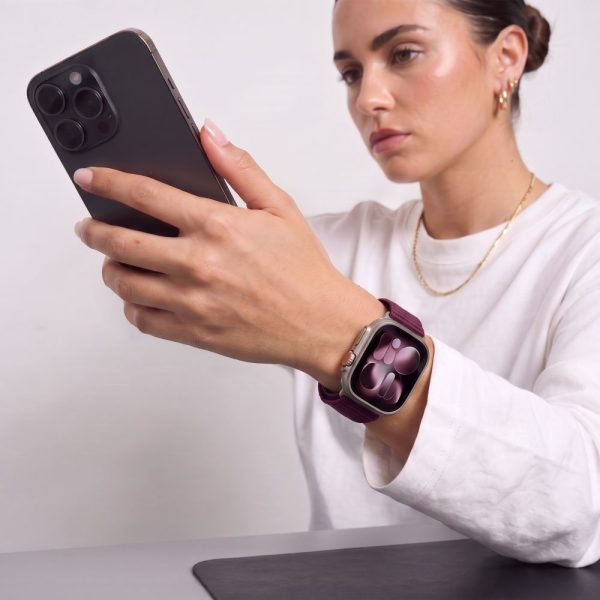 Λουράκι Apple Watch 40/41/42mm Tech-Protect NylonLoop Deep Burgundy - Image 4