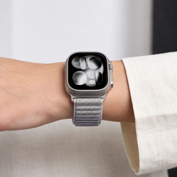 Λουράκι Apple Watch 44/45/46/49mm Tech-Protect NylonLoop Light Grey - Image 6