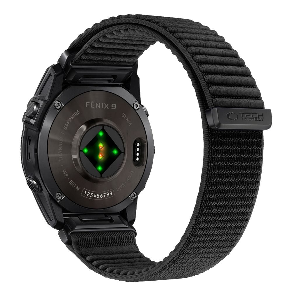 Λουράκι Garmin Fenix 9 Pro / 9 / 8 Pro / 8 / 7 / 6 Pro / 6 / 5 47mm Tech-Protect NylonLoop Black - Image 2