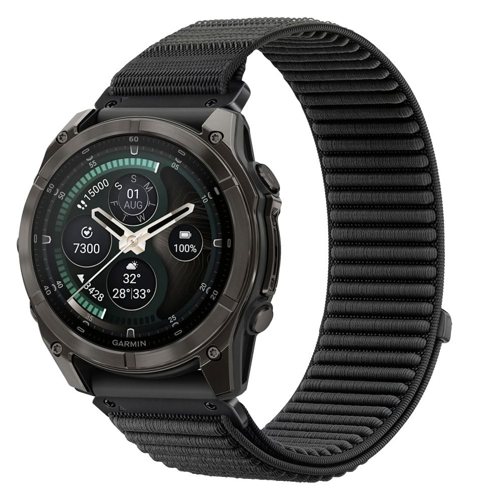 Μαύρο λουράκι Tech-Protect NylonLoop για Garmin Fenix 9 Pro / 9 / 8 Pro / 8 και συμβατά μοντέλα 47mm