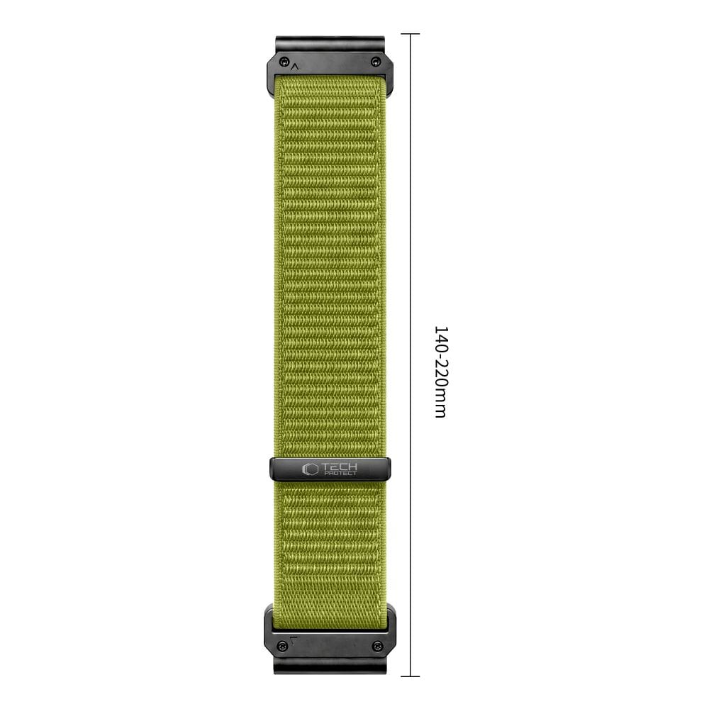 Λουράκι Garmin Fenix 9 Pro / 9 / 8 Pro / 8 / 7 / 6 Pro / 6 / 5 47mm Tech-Protect NylonLoop Electric Lime - Image 3