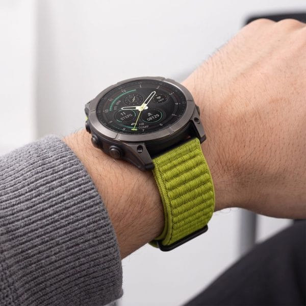 Λουράκι Garmin Fenix 9 Pro / 9 / 8 Pro / 8 / 7 / 6 Pro / 6 / 5 47mm Tech-Protect NylonLoop Electric Lime - Image 8