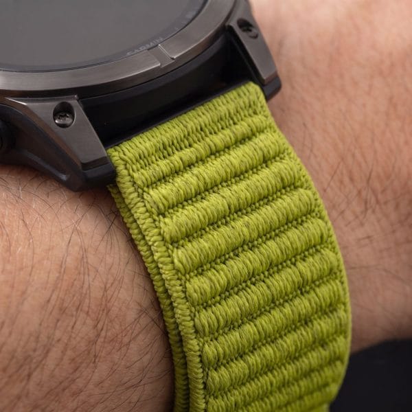 Λουράκι Garmin Fenix 9 Pro / 9 / 8 Pro / 8 / 7 / 6 Pro / 6 / 5 47mm Tech-Protect NylonLoop Electric Lime - Image 9
