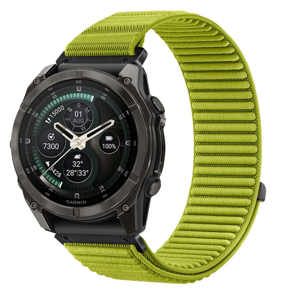 Λουράκι Tech-Protect NylonLoop Electric Lime για Garmin Fenix 9 Pro / 9 / 8 Pro / 8 και συμβατά μοντέλα 47mm