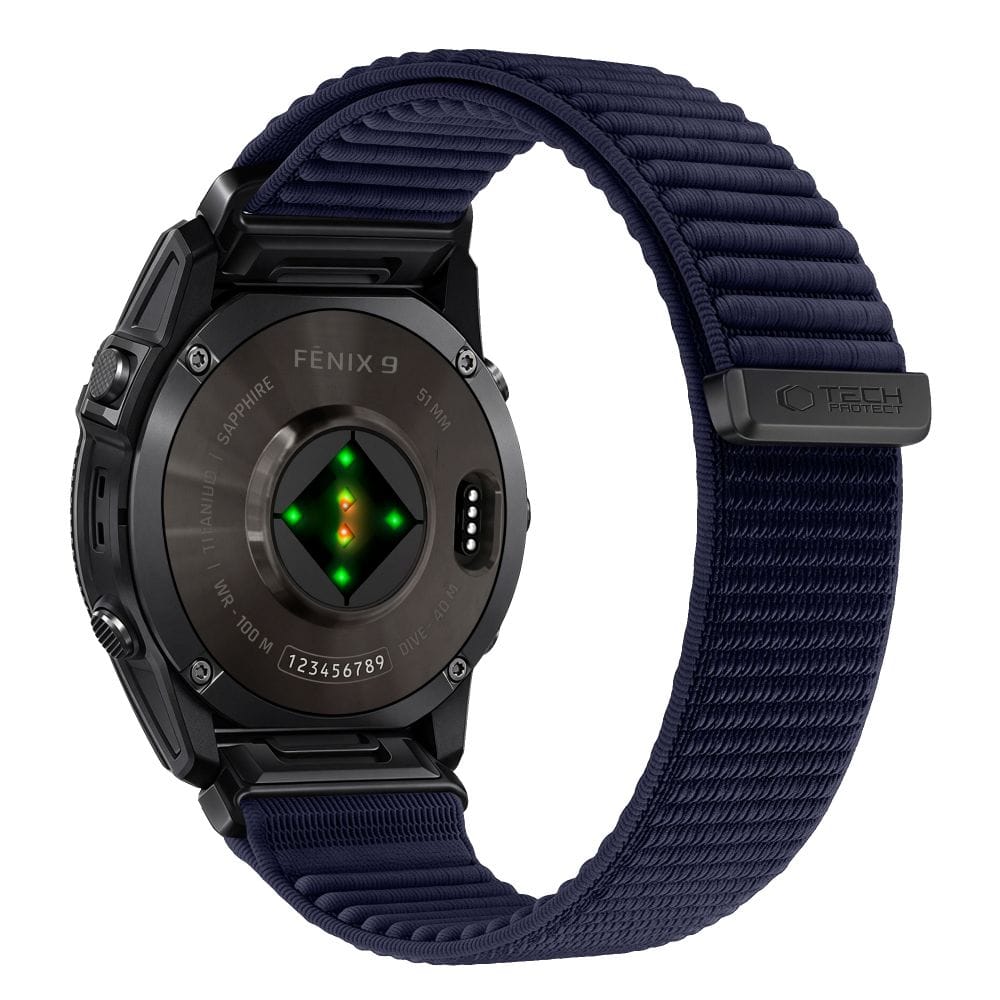 Λουράκι Garmin Fenix 9 Pro / 9 / 8 Pro / 8 / 7 / 6 Pro / 6 / 5 47mm Tech-Protect NylonLoop Navy Blue - Image 2