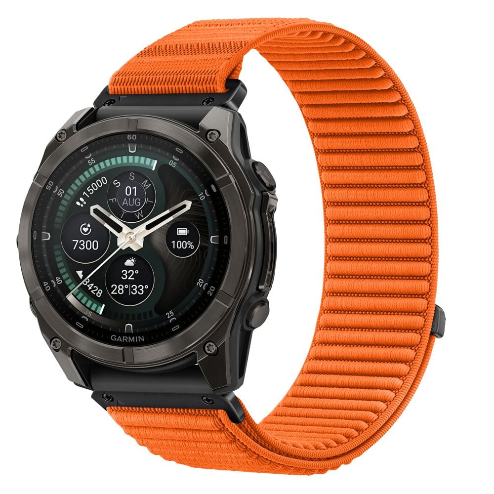 Πορτοκαλί λουράκι Tech-Protect NylonLoop Signal Orange για Garmin Fenix 9 Pro / 9 / 8 Pro / 8 και συμβατά μοντέλα 47mm