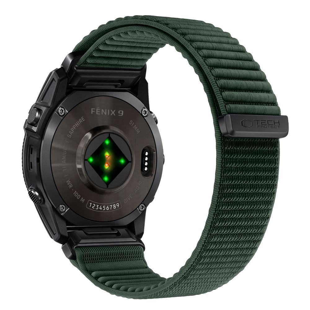 Λουράκι Garmin Fenix 5X / 5X Plus / 6X / 6X Pro / 7X / 8 / 8 Pro / 9 / 9 Pro 51mm Tech-Protect NylonLoop Military Green - Image 2